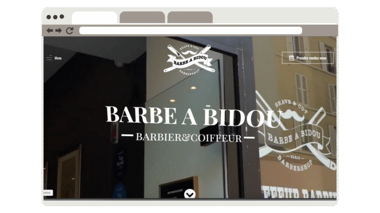 Site internet - Barber shop